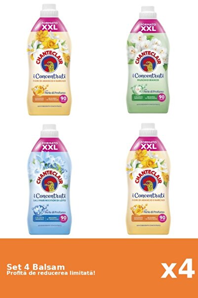 Chanteclair Set 4 Balsam Chanteclair: 2xPortocale, 1xMosc Alb, 1xLotus