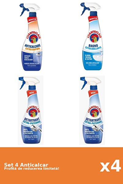 Chanteclair Set 4 Anticalcar Chanteclair: 1xRapid, 1xClasic, 2xPuternic