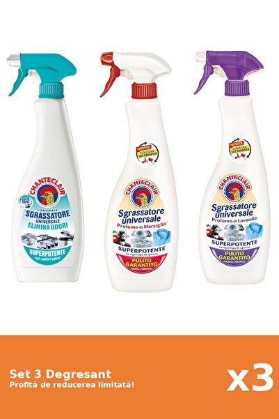 Chanteclair Set of 3 Chanteclair Degreaser: 1xAntiMiros, 1xMarsilia, 1xLavender