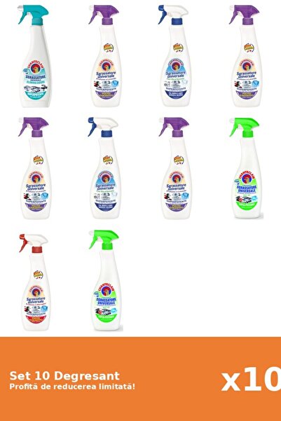 Chanteclair Set of 10 Chanteclair Degreaser: 1xAnti-Odor, 3xWhite Musk, 2xBic...