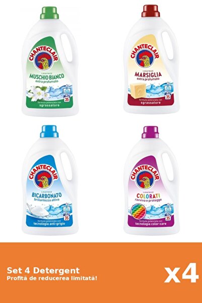 Chanteclair Set 4 Detergent Chanteclair: 1xMosc Alb, 1xMarsilia, 1xBicarbonat...