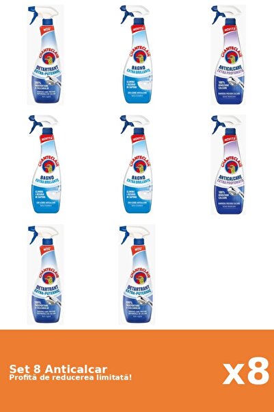 Chanteclair Set 8 Anticalcar Chanteclair: 3xPuternic, 3xClasic, 2xParfumat