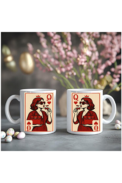 Çağlayan Reklam Q Queen Cherry Printed Mug Cup