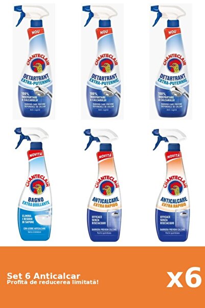 Chanteclair Set 6 Anticalcar Chanteclair: 3xPuternic, 1xClasic, 2xRapid