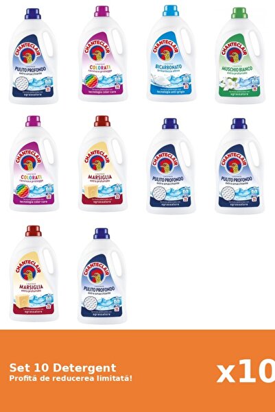 Chanteclair Set 10 Detergent Chanteclair: 4xClasic, 2xColor, 1xBicarbonat, 1x...
