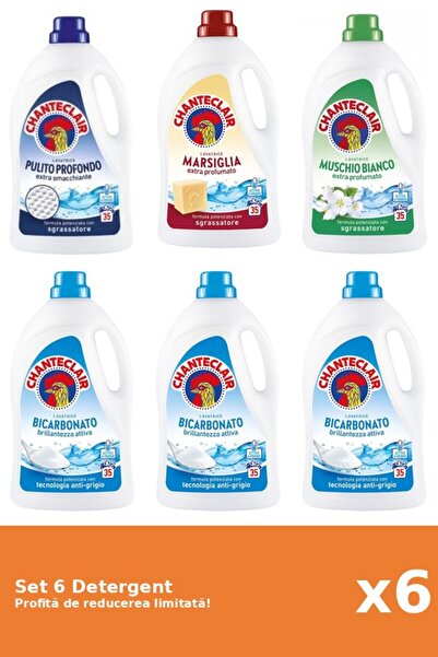Chanteclair Set 6 Detergent Chanteclair: 1xClasic, 1xMarsilia, 1xMosc Alb, 3x...