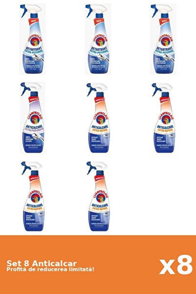 Chanteclair Set 8 Anticalcar Chanteclair: 3xPuternic, 1xParfumat, 4xRapid