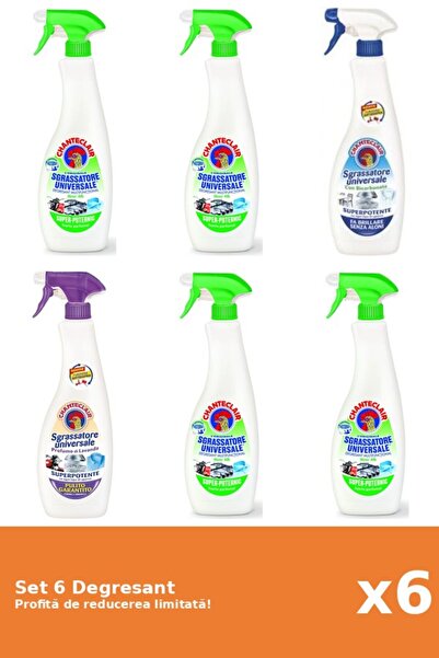 Chanteclair Set of 6 Chanteclair Degreaser: 4xLemon, 1xBicarbonate, 1xLavender