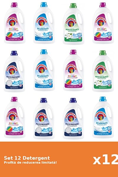 Chanteclair Set 12 Detergent Chanteclair: 4xColor, 3xBicarbonat, 2xMosc Alb, ...