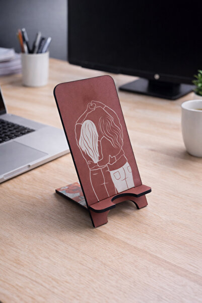 Generic Practical wooden desktop phone holder – keeps your phone stable and c...