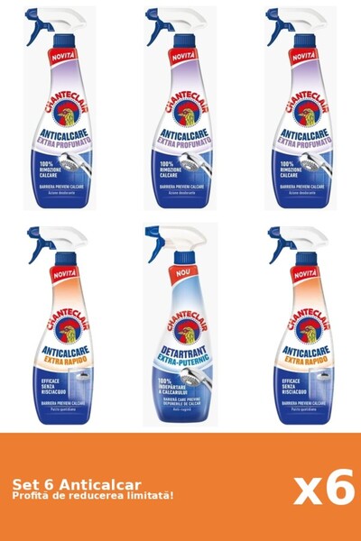 Chanteclair Set of 6 Chanteclair Anti-limescale: 3xScented, 2xRapid, 1xStrong