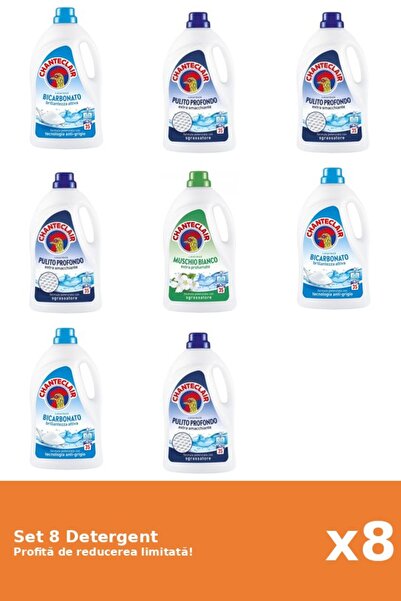 Chanteclair Set 8 Detergent Chanteclair: 3xBicarbonat, 4xClasic, 1xMosc Alb