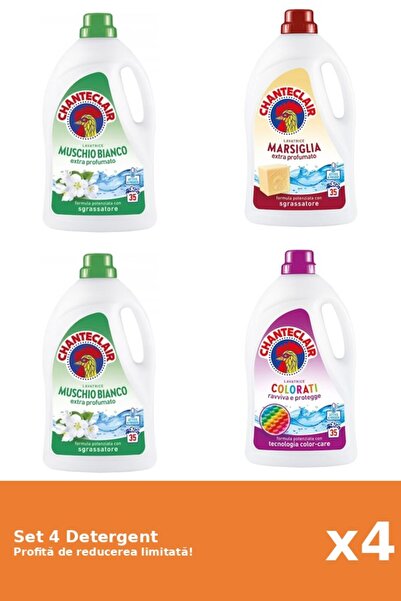 Chanteclair Set 4 Detergent Chanteclair: 2xMosc Alb, 1xMarsilia, 1xColor