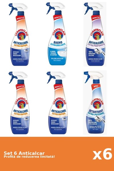 Chanteclair Set 6 Anticalcar Chanteclair: 3xRapid, 1xClasic, 1xParfumat, 1xPu...