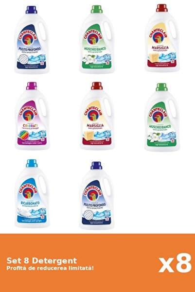 Chanteclair Set 8 Detergent Chanteclair: 2xClasic, 2xMosc Alb, 2xMarsilia, 1x...