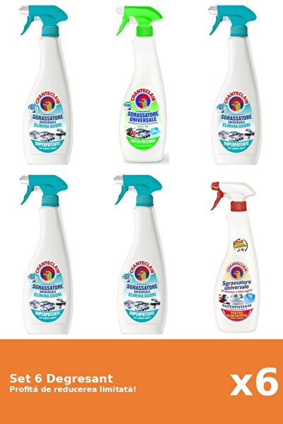 Chanteclair Set of 6 Chanteclair Degreaser: 4xAntiOdor, 1xLemon, 1xMarseille