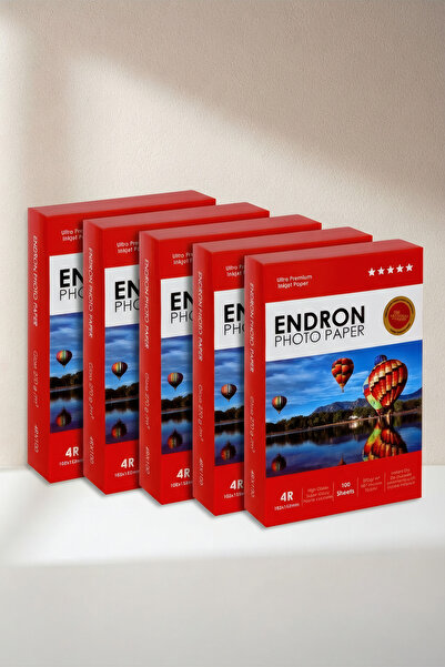 Endron photopaper Endron Photo Paper 10x15 cm (4R) Parlak 5'li Fotoğraf Kağıd...