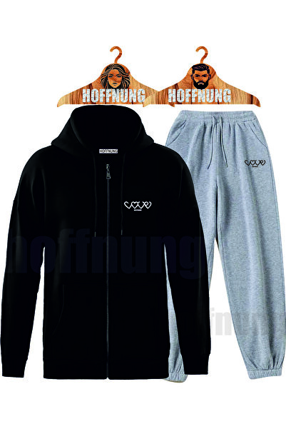 HOFFNUNG Men's Casual Short Sleeve Set with Love Print Outdoor Spring/Summer ...