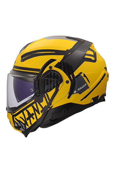 LS2 Advant 2 Tape Mat Sarı Çene Açılır Motosiklet Kaskı