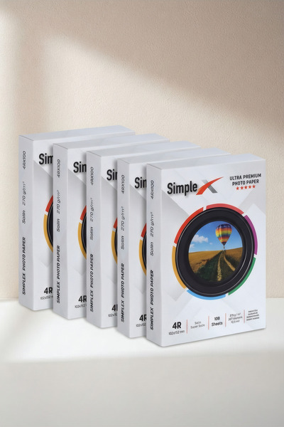 simplex 10x15 cm (4R) Mat 5'li Fotoğraf Kağıdı 270 Gr - 500 Adet