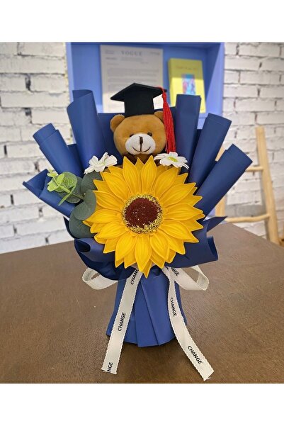 CRAFT AND CREATIONS Graduation Teddy Sunflower Bouquet 🎓