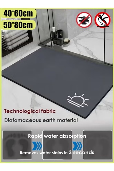Generic Absorbent Bath Mat Anti-Slip Floor Mat Bathroom Rug Bath Shower Rug D...