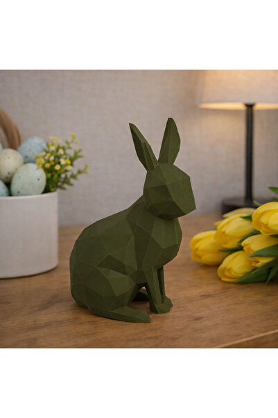 Sani Figurine, Easter Bunny 80 x 80 x 140 mm, Dark Green