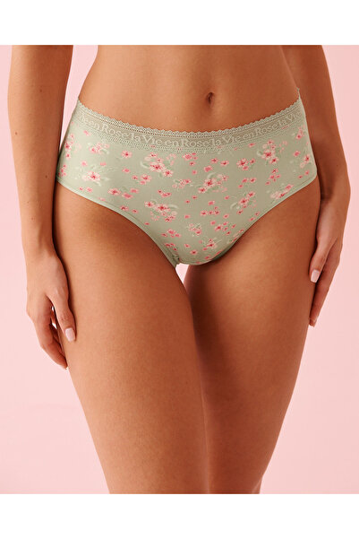 La Vie en Rose بيكيني داخلي بخصر مرتفع مع حواف من الدانتيل فائق النعومة