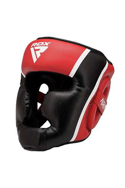 RDX Aura Plus T-17 Boxing Helmet, Red/Black, S