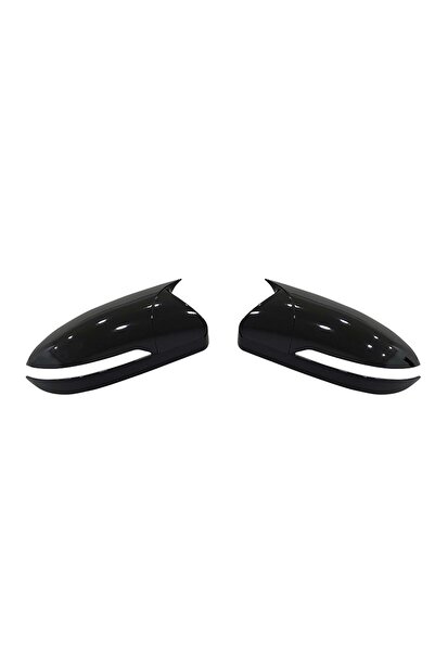 Genel Markalar Hyundai i20 Batman Yarasa Ayna Kapağı SİNYALLİ Piano Black / 2...