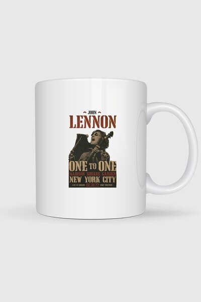 Bahriyeli Collection John Lennon One to One Printed Mug Cup