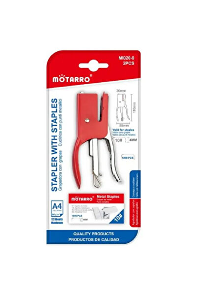 MOTARRO MI020-9 Stapler with Staples, Heavy Duty Manual Office Desktop Staple...