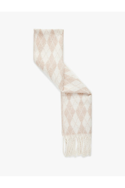 Koton Μακρύ κασκόλ με μαλακή υφή και σχέδιο μπακλαβά