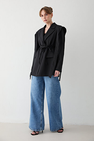 Melike Tatar Jachetă dublă detaliată 32-2657