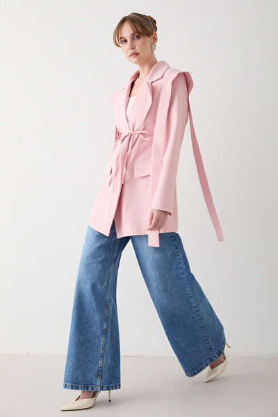 Melike Tatar Detailed Double Jacket 32-2657