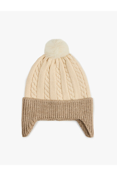 Koton Pompom Detailed Knitwear Beret