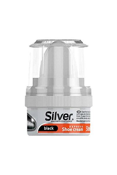 Silver Solid Shoe Cream, Silver, Black, 50 ml, 12 Pieces