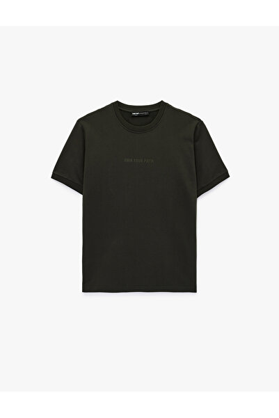 Koton Tricou cu mânecă scurtă, cu mânecă scurtă, cu decolteu rotund, din bumbac