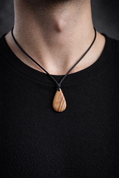 El yapımı doğal ahşap driftwood kolye
