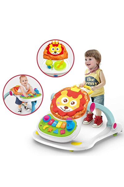 Hibobi Premium 4-in-1 Sit-to-Stand Baby Walker with Booster Seat, Activity Ce...