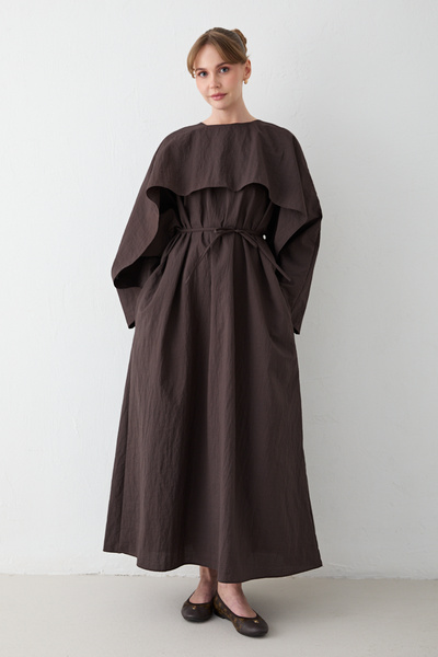 Melike Tatar Cloak Detailed Dress 32-2604