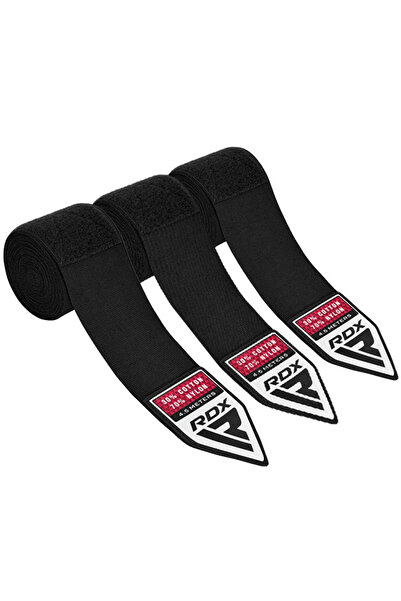 RDX Set 3 perechi bandaje profesionale RDX, pentru box, Negru