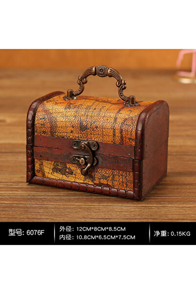 Choice Yellow map Wooden crystal packaging box Hot-selling antique retro wood...