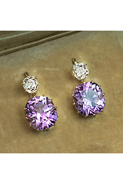 Choice E994 Huitan Charming Purple Drop Earrings for Women Temperament Jewelr...