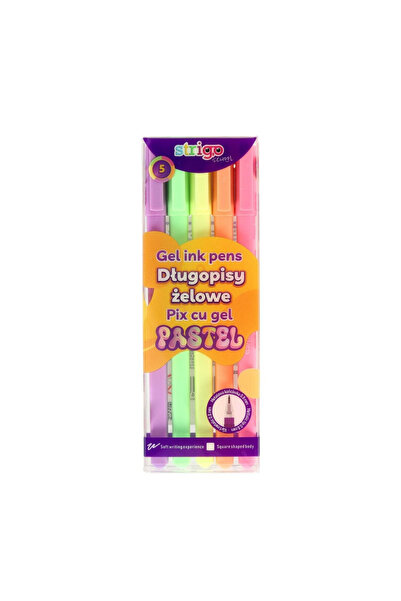 Strigo Set de 5 pixuri pastel cu gel - 0,8 mm