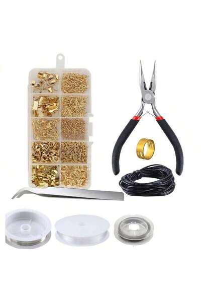 Choice8 Golden-1set 900pcs 5 colors Jewelry Making Starter Kit Earrings Neckl...