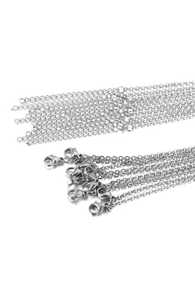 Choice steel color 1.5mm 10pcs 45+5cm Gold Color Stainless Steel Link Chains ...