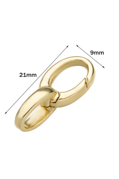 Choice مشبك بيضاوي مطلي بالذهب عيار 14 قيراطًا، 9 × 21 مم، قطعتان، مشابك زنبر...