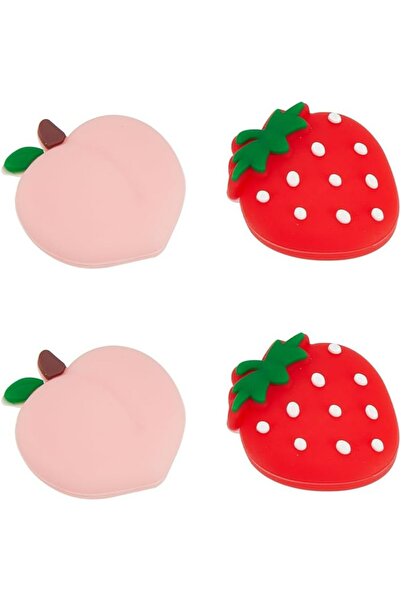Choice AECH07-04641 4Pcs Peach Strawberry Thumb Grips Fruit Soft Silicon Joys...