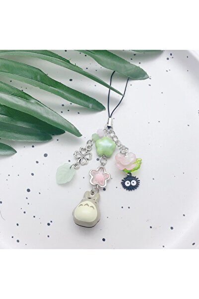 Miniso bell longmao Totoro Rilakkuma Bear Lanyard Pendant Bag Charms Cell Pho...